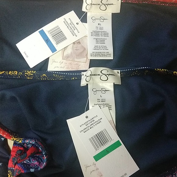 Jessica Simpson Tijara Shirred Hipster Bikini XL - Picture 5 of 7